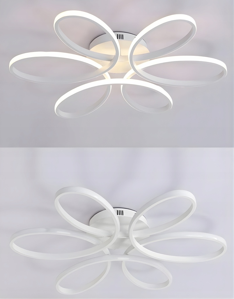 Lampa sufitowa LED plafon kwiat 6 obręczy 60 cm 56 W RegMag 4