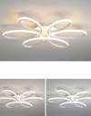 Lampa sufitowa LED plafon kwiat 6 obręczy 60 cm 56 W RegMag 8