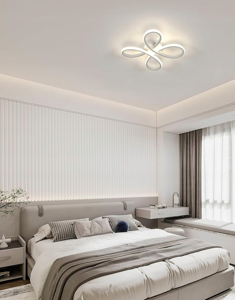Lampa sufitowa LED plafon kwiat 4 obręcze 32 W RegMag z pilotem 5
