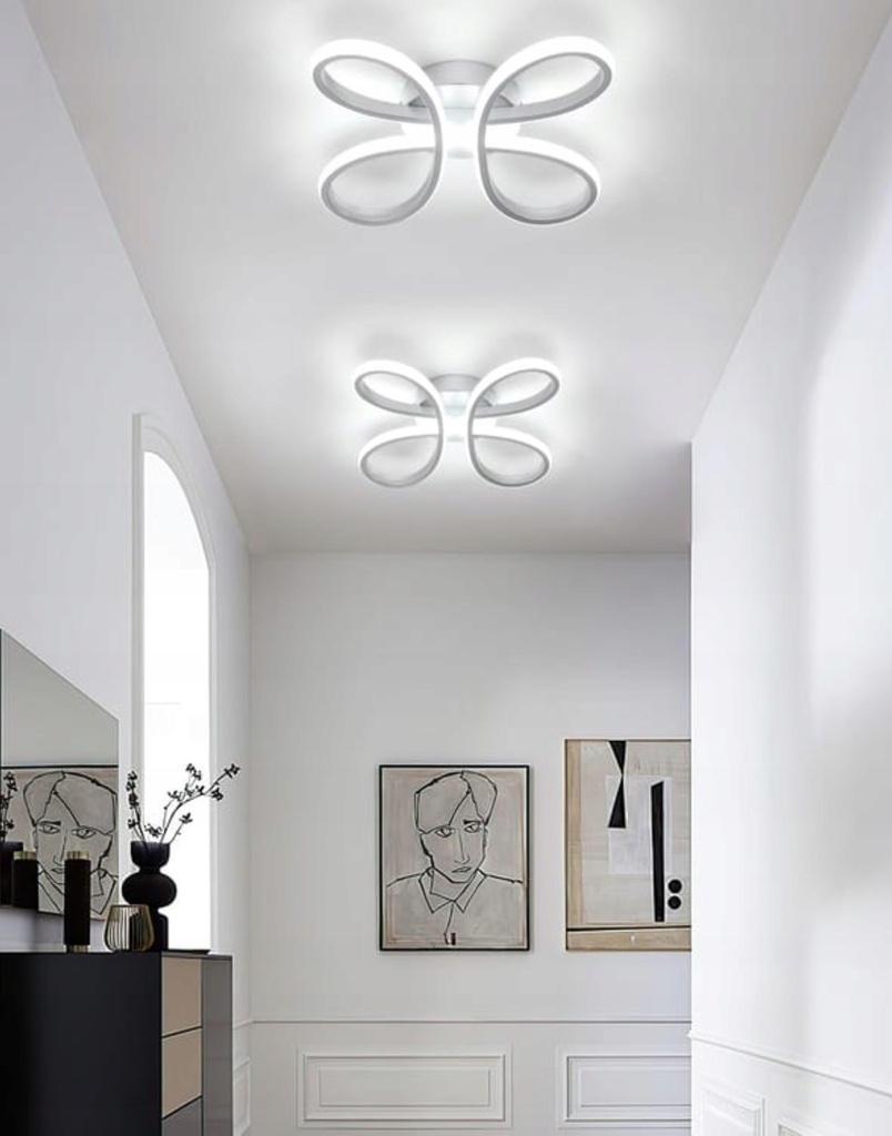 Lampa sufitowa LED plafon kwiat 4 obręcze 32 W RegMag z pilotem 9