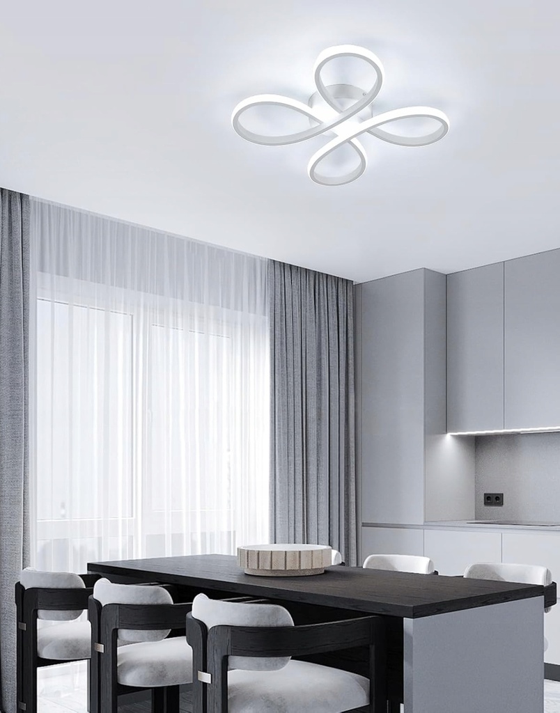 Lampa sufitowa LED plafon kwiat 4 obręcze 32 W RegMag z pilotem 10