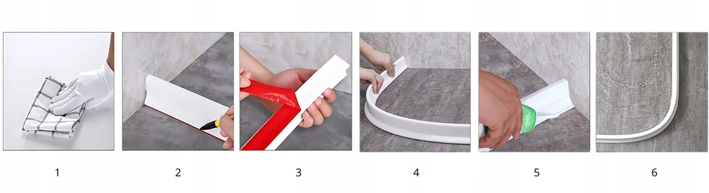 Silikonowy próg prysznicowy 150 cm RegMag, 3 kolory 10