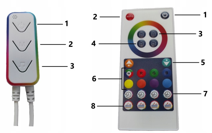 Taśma LED RGB-IC Bluetooth z pilotem RegMag 5–10 m 4