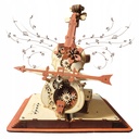 Drewniane puzzle 3D wiolonczela z Bluetooth RegMag – 107 elementów