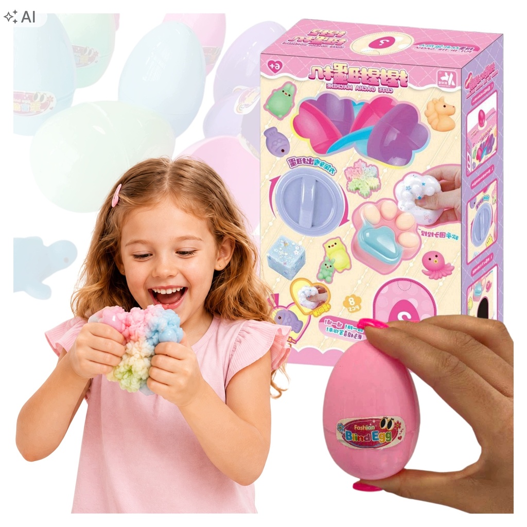 [5906893920911] Automat z gniotkami RegMag – 8 jajek niespodzianek ze squishy