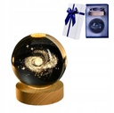 Lampka szklana kula 3D Galaktyka 9,5 cm, powystawowa RegMag – outlet
