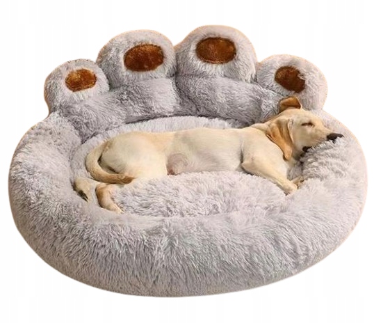 [5903899648986] Legowisko dla psa i kota w kształcie łapy pluszowe XL 80 cm RegMag