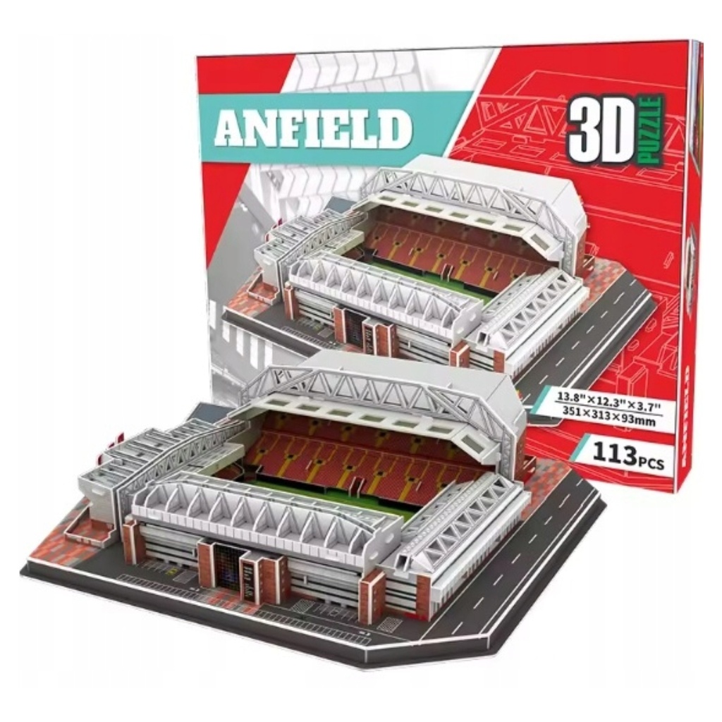 [5906893901057] Puzzle 3D stadion Anfield FC Liverpool 113 elementów RegMag