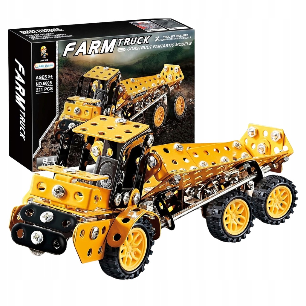 [5903899648320] Metalowy model do składania wóz farmerski RegMag ZS-05 – 221 elementów