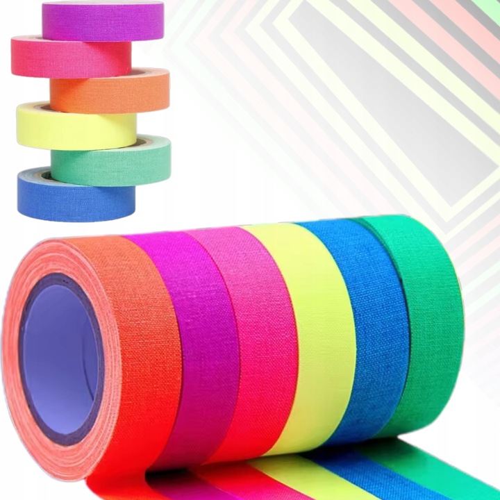 [5906893901682] Zestaw 6 taśm fluorescencyjnych UV RegMag 5 m x 25 mm