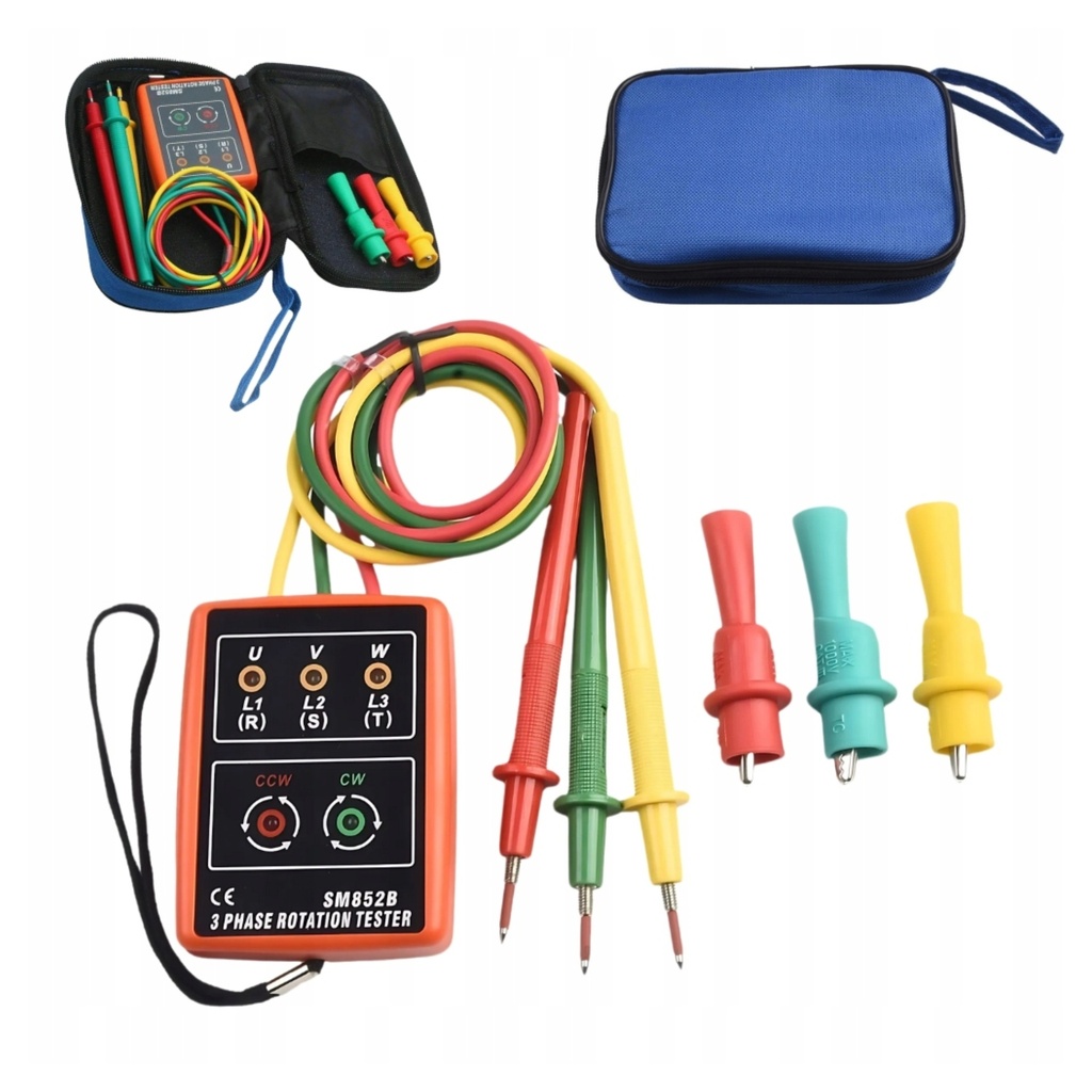 [5906893901415] Tester kolejności faz 60–600 V AC RegMag SM852B