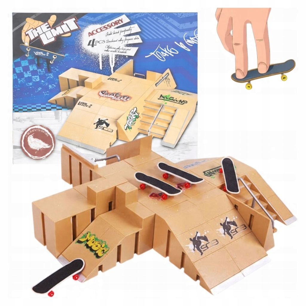 [5903899643707] Zestaw fingerboard RegMag FB-04 – skatepark i 4 deski