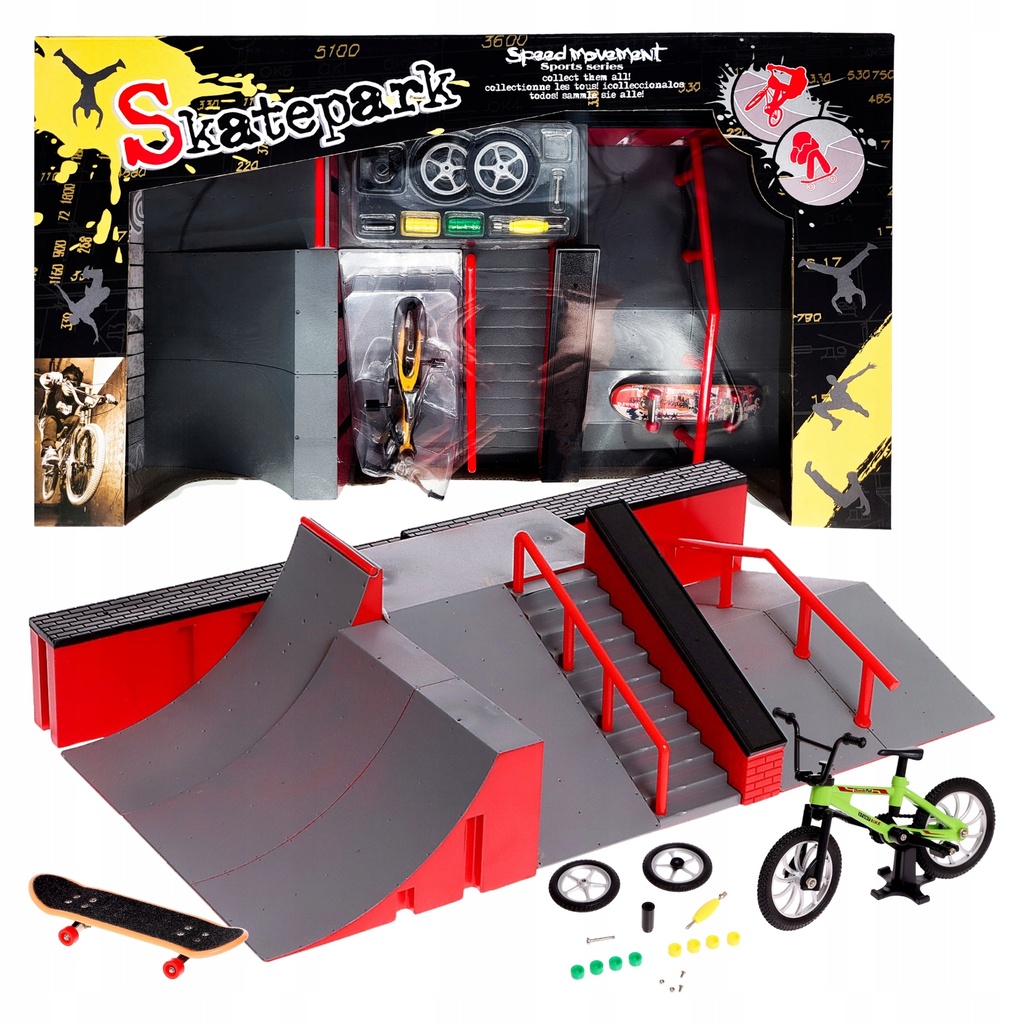 [5903899648221] Zestaw skatepark z fingerboardem i BMX RegMag FB-09-A