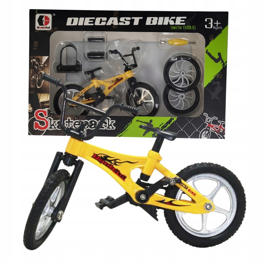 [5906893919106] Mini rower fingerbike żółty z akcesoriami FB-08-A