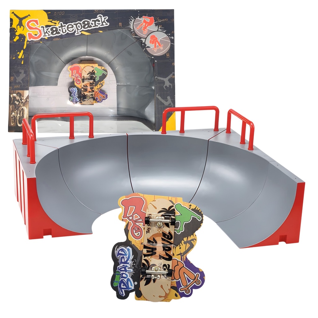 [5906893919144] Zestaw fingerboard z rampą bowl i deskorolką RegMag