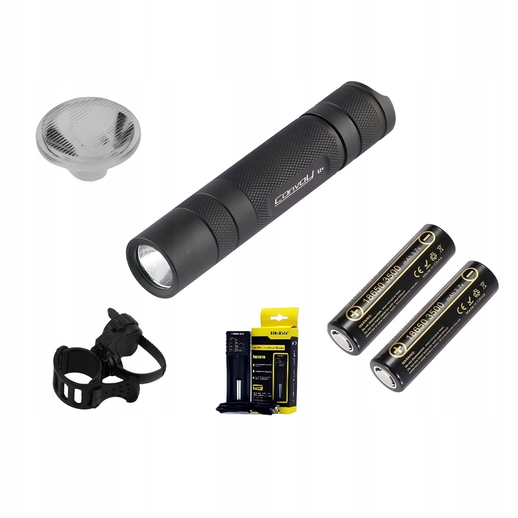 [5903899643738] Latarka rowerowa LED 1000 lm Convoy S2+ z akcesoriami
