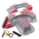 Modułowy skatepark 6w1 z fingerboardem i BMX RegMag