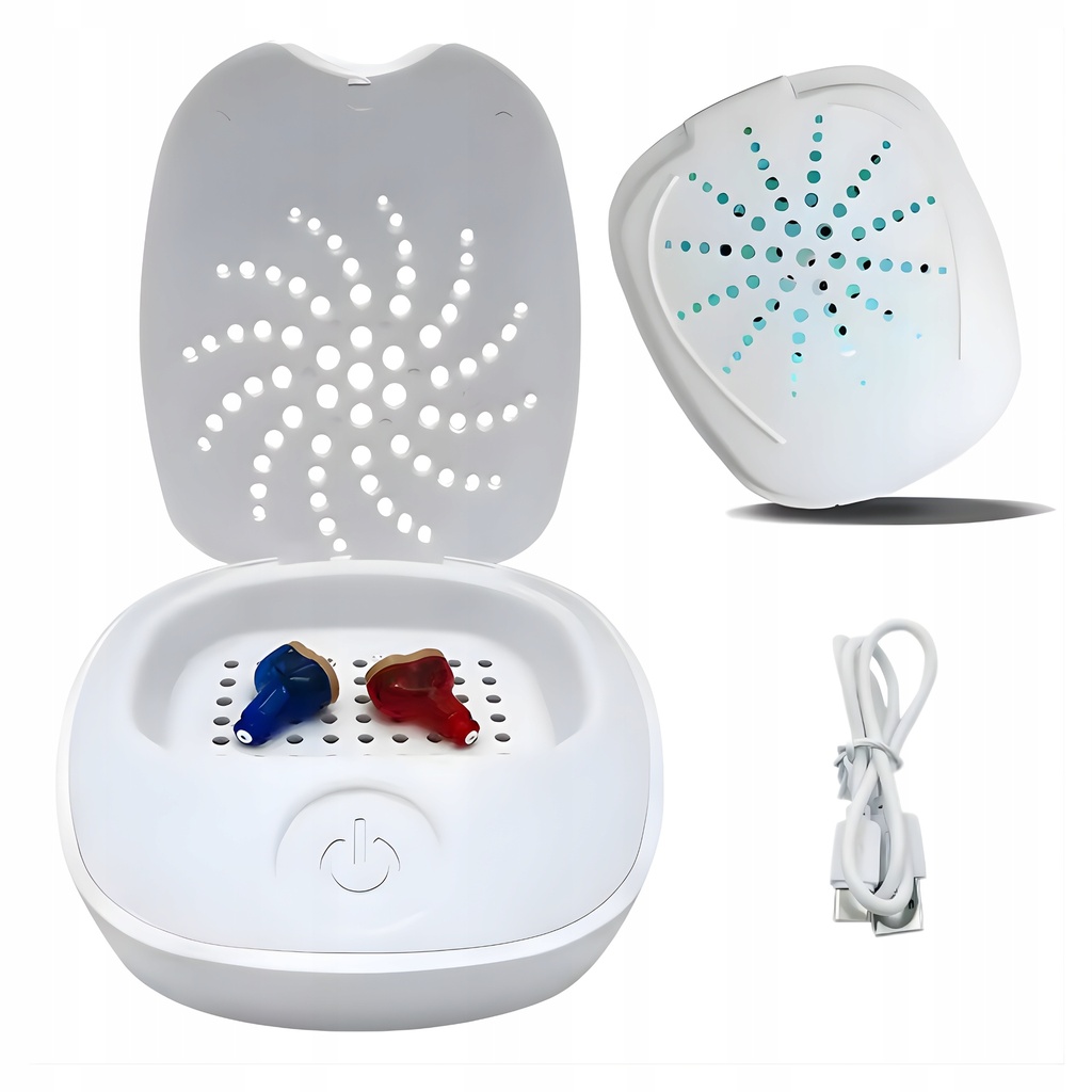 [5906893919175] Osuszacz do aparatów słuchowych z UV RegMag – USB, tryby 3 h i 6 h