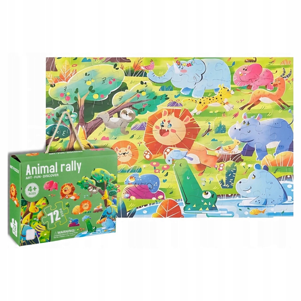 [5903899648276] Puzzle dla dzieci Zwierzęta 72 duże elementy RegMag w pudełku