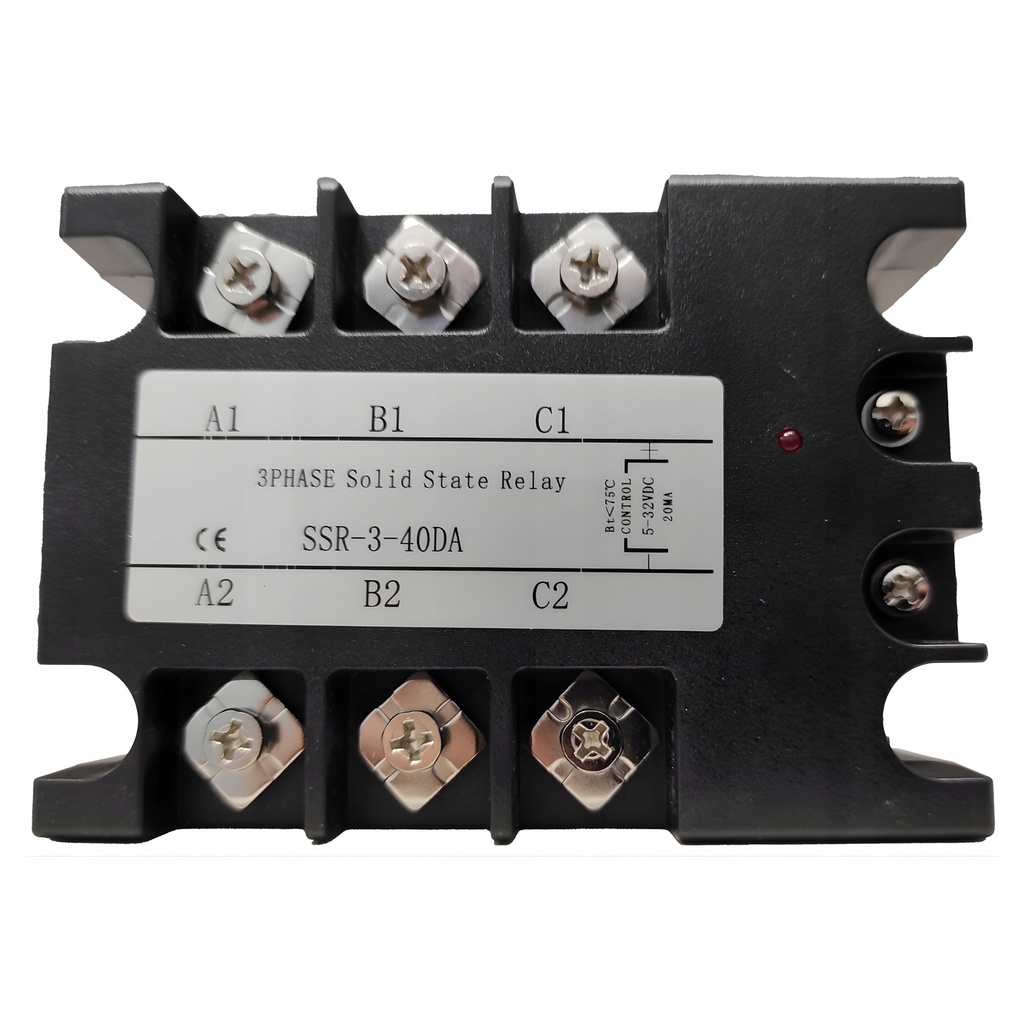 [5903899648580] Przekaźnik półprzewodnikowy SSR 3-fazowy 40 A, 30–480 V AC RegMag