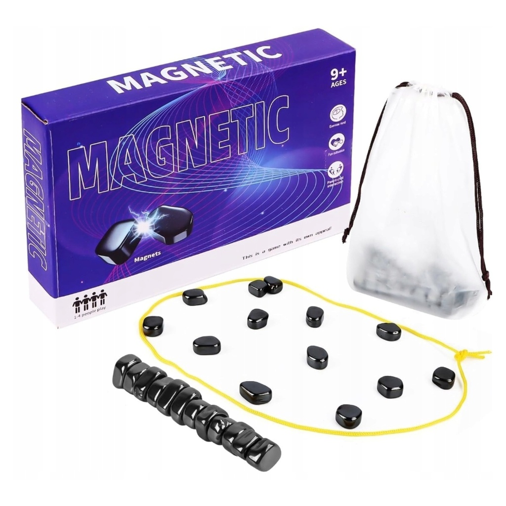 [5906893916778] Gra magnetyczne kamienie 40 elementów ze sznurkiem RegMag