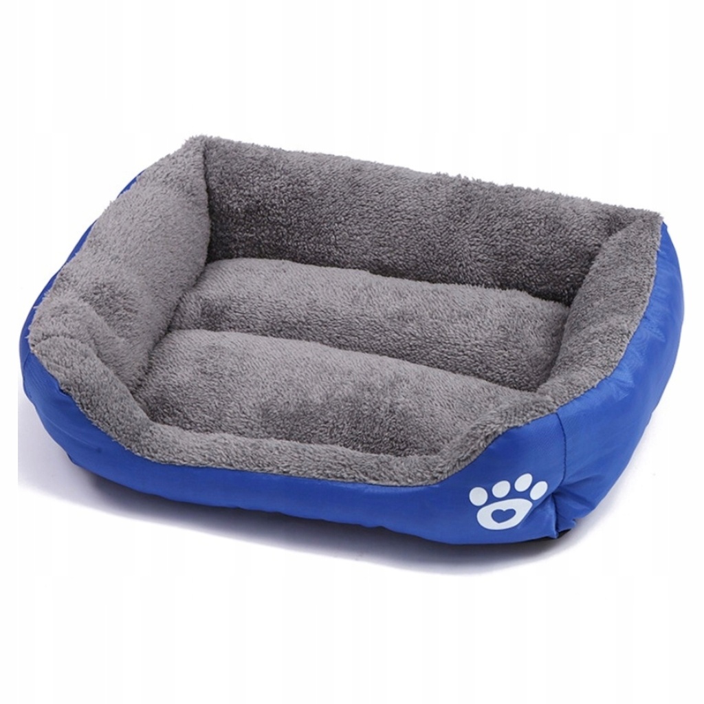 [5903899642106] Legowisko sofa dla psa i kota RegMag, pluszowe, niebieskie M–XL (M-55x45cm)
