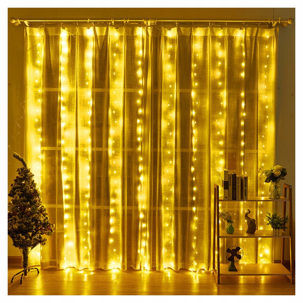 [5903899646944] Kurtyna świetlna LED z pilotem RegMag do wnętrz (3x2m)