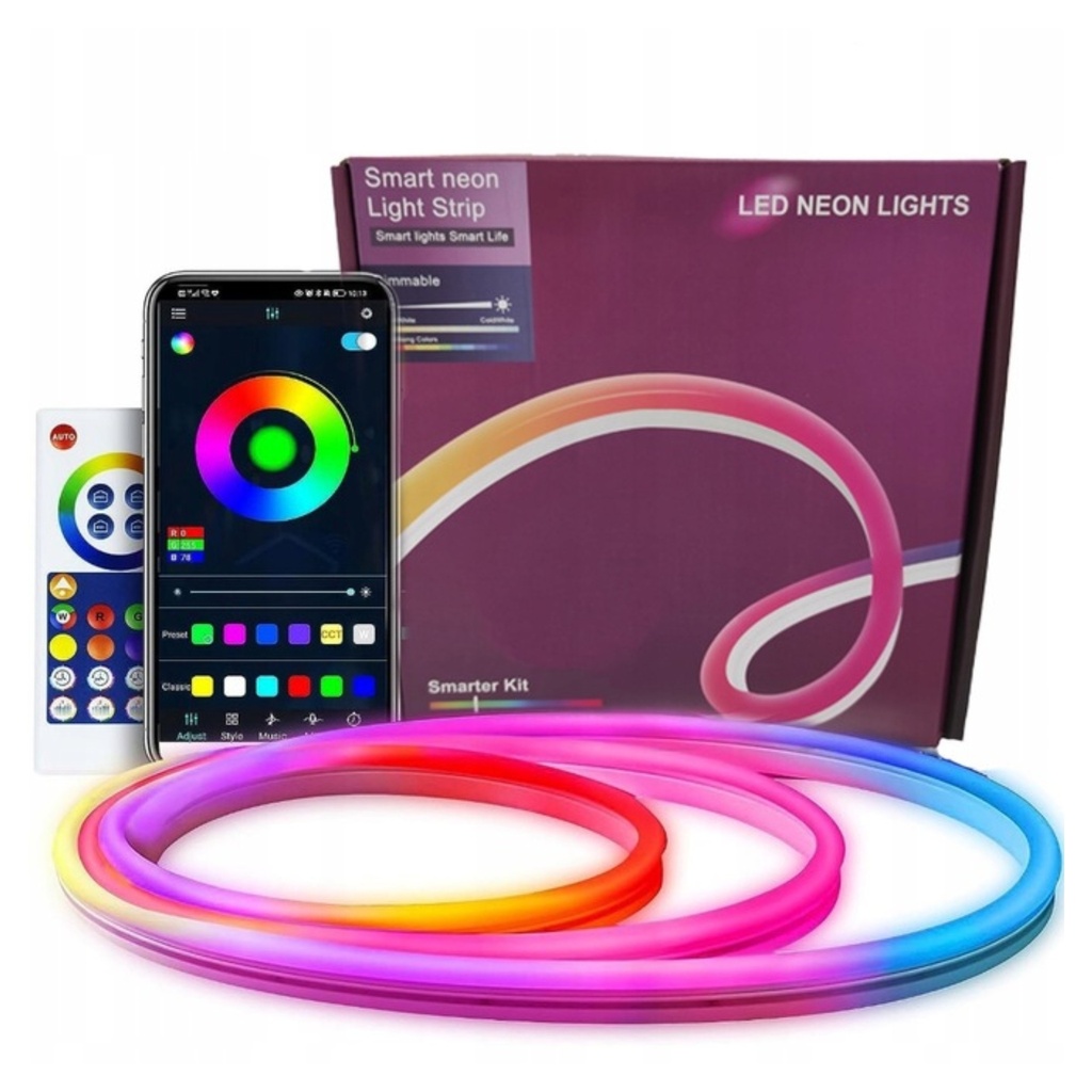 [5903899648931] Taśma LED RGB-IC Bluetooth z pilotem RegMag 5–10 m (5m)