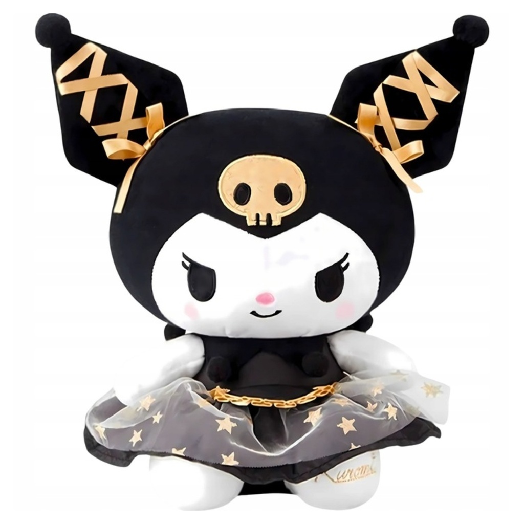 [5906893901231] Pluszowa maskotka Kuromi RegMag 45 cm czarno-złota