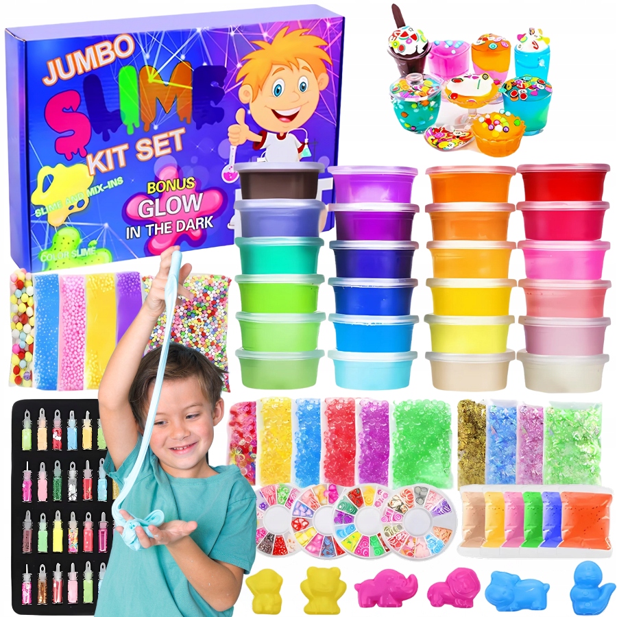 [5903899646395] Zestaw do robienia slime 120 elementów Regmag dla dzieci