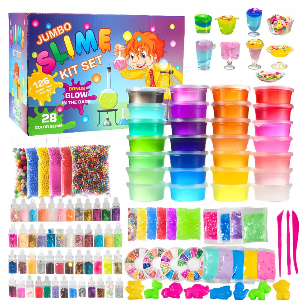 [5906893914712] Duży zestaw do tworzenia slime RegMag dla dzieci 6+
