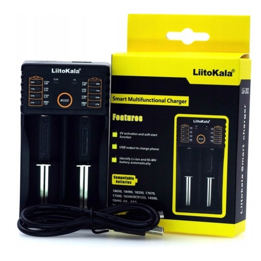 Ładowarka uniwersalna Liitokala Lii-202 z funkcją powerbanku