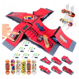 Zestaw fingerboard RegMag – 6 deskorolek i 6 łączonych ramp