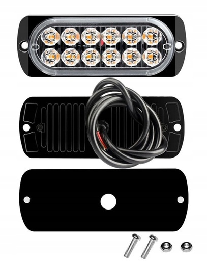 Zestaw 4 lamp ostrzegawczych LED RegMag 12–24V
